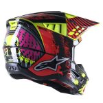 ALPINESTARS S-M5 Solar Flare Bukósisak fekete / piros fluor / sárga fluor