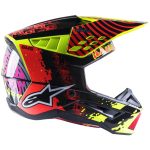 ALPINESTARS S-M5 Solar Flare Bukósisak fekete / piros fluor / sárga fluor