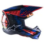 ALPINESTARS S-M5 Solar Flare Bukósisak Fekete / Kék / Piros Fluo