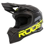 ROOST X-Topaz Raptor Bukósisak Matt fekete / Fluo sárga
