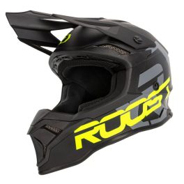 ROOST X-Topaz Raptor Bukósisak Matt fekete / Fluo sárga