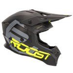 ROOST X-Topaz Raptor Bukósisak Matt fekete / Fluo sárga