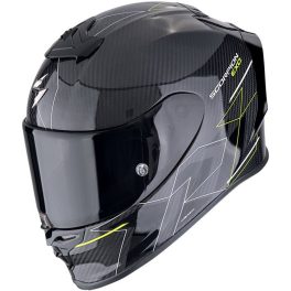   SCORPION Exo-R1 EVO Carbon Air Cynergy Bukósisak Fekete, Neon Sárga