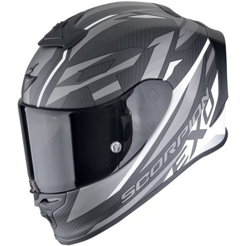 SCORPION Exo-R1 EVO Carbon Air Runner Bukósisak matt fekete, fehér