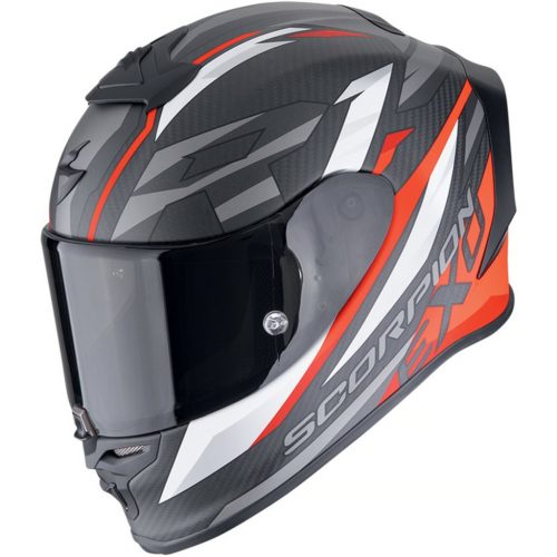 SCORPION Exo-R1 EVO Carbon Air Runner Bukósisak matt fekete, piros