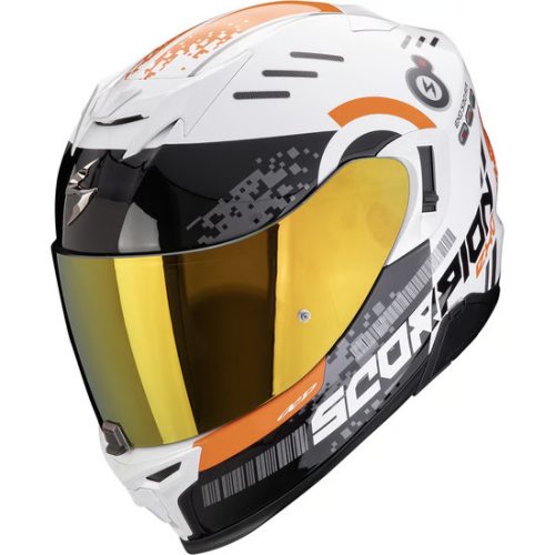 SCORPION Exo-520 Evo Air Titan Bukósisak fehér/narancssárga