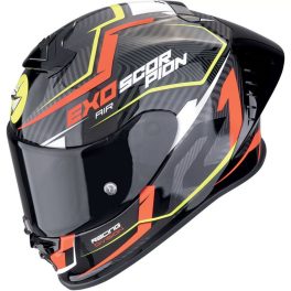   SCORPION Exo-R1 Evo II Air Coup  Bukósisak fekete / piros / sárga neon