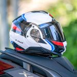 LS2 FF910 Advant II Triple Felnyitható Bukósisak Kék/Fehér/Piros