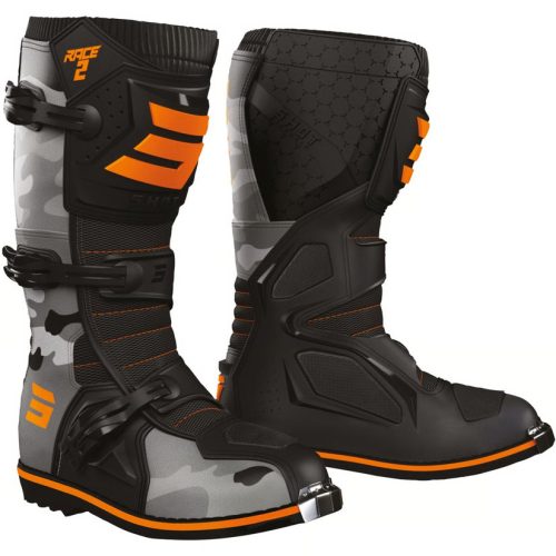Shot Race 2 Enduro Csizma Camo/Neon Narancs